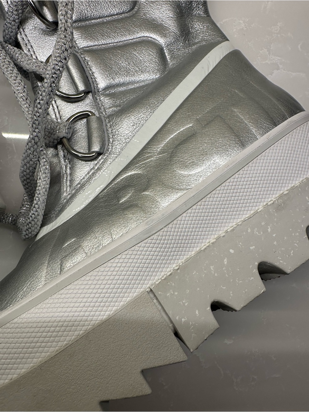 SOREL Women's Joan of Arctic Next Waterproof Boots Silver Metallic Size 7 Sample - Picture 12 of 15